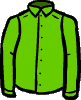 eine grüne Bluse