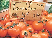 Tomatoes in a German market