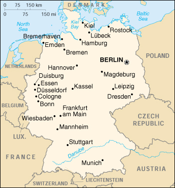 Germany and its surrounding countries