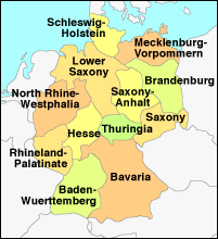 A map of Germany