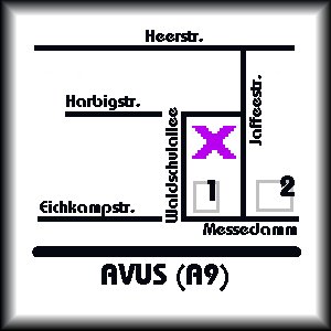 X marks the location of Hotel Ravenna
